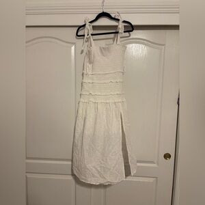 Astr Ivory Textured Sleeveless Dress